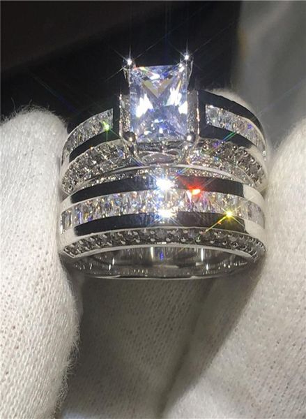 classical women white gold filled diamond ring set for lady bridal wedding engagement party finger rings jewelry gift size 5105085502, Slivery;golden
classical women white gold filled diamond ring set for lady bridal wedding engagement party finger rings jewelry gift size 5105085502, Slivery;golden