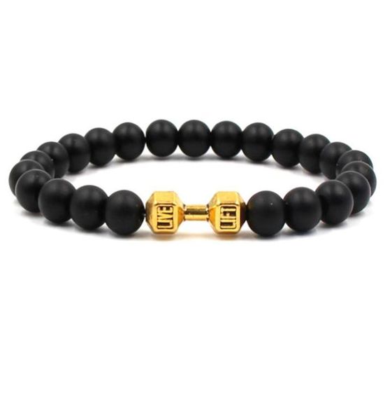 high qutility fashion creative 8mm black matte stone sports dumbbell beaded bracelet charms bracelets men women valentine039s d9067411
high qutility fashion creative 8mm black matte stone sports dumbbell beaded bracelet charms bracelets men women valentine039s d9067411