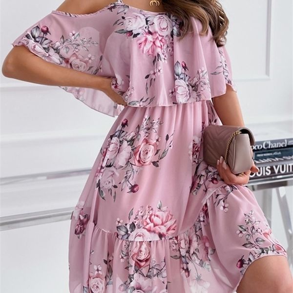 summer off shoulder ruffle chiffon dress spring floral print elastic waist office dress women elegant short sleeve beach dresses 220526, Black;gray
summer off shoulder ruffle chiffon dress spring floral print elastic waist office dress women elegant short sleeve beach dresses 220526, Black;gray