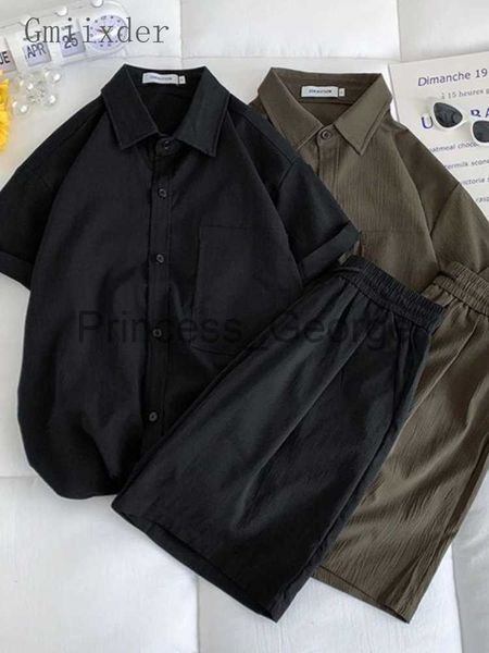 men's tracksuits gmiixder cotton linen sports suit summer solid casual japan cityboy shortsleeved lapel shirt shorts oversized twopiece, Gray
men's tracksuits gmiixder cotton linen sports suit summer solid casual japan cityboy shortsleeved lapel shirt shorts oversized twopiece, Gray