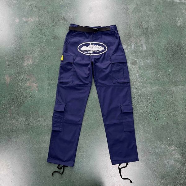 cort trendy cargo pants navy crtz straight casual pants street hip-hop fashion drill eiz, Black