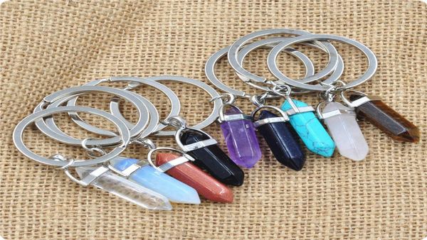 new natural stone keychains hexagonal prism bullet quartz point healing crystals chakra charm key chains diy jewelry accessories i8894111, Silver
new natural stone keychains hexagonal prism bullet quartz point healing crystals chakra charm key chains diy jewelry accessories i8894111, Silver