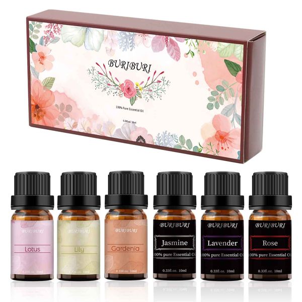 buriburi pure essential oil set - 6 aromatherapy - 10ml (gardenia, lily, lotus, lavender, jasmine, rose)
buriburi pure essential oil set - 6 aromatherapy - 10ml (gardenia, lily, lotus, lavender, jasmine, rose)