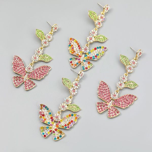 fashion metal acrylic butterfly earrings women's exaggerated dangle earrings party accessories, Silver
fashion metal acrylic butterfly earrings women's exaggerated dangle earrings party accessories, Silver