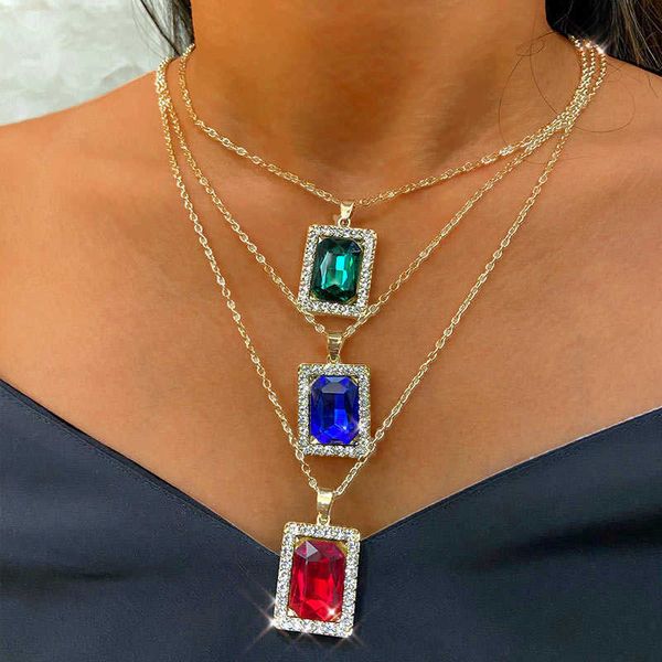 pendant necklaces fashion red green square crystal necklace for women men gold color twisted chain choker luxury jewelry gift 230613, Silver
pendant necklaces fashion red green square crystal necklace for women men gold color twisted chain choker luxury jewelry gift 230613, Silver