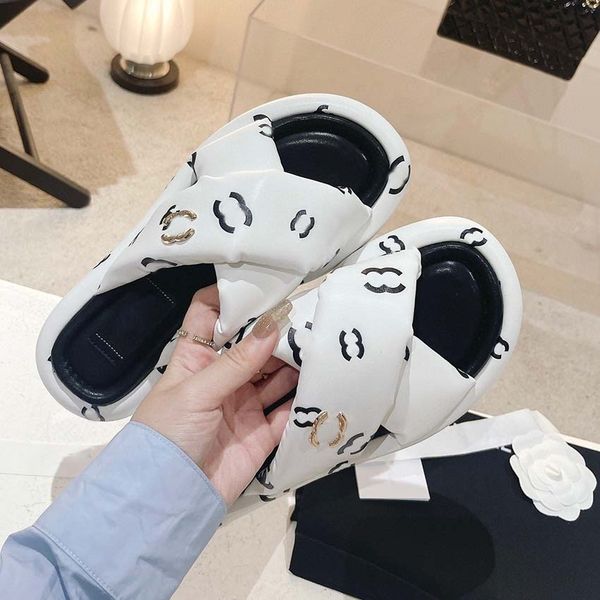 designer slippers brand women's slippers flat bottom bread beach sandal slippers extra thick padded feet women's fashion slippers, Black
designer slippers brand women's slippers flat bottom bread beach sandal slippers extra thick padded feet women's fashion slippers, Black