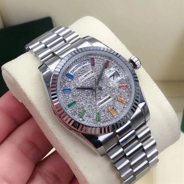 luxury designer classic fashion fully automatic mechanical watch inlaid with colored diamond size 36mm sapphire glass waterproof ladies', Slivery;golden
luxury designer classic fashion fully automatic mechanical watch inlaid with colored diamond size 36mm sapphire glass waterproof ladies', Slivery;golden