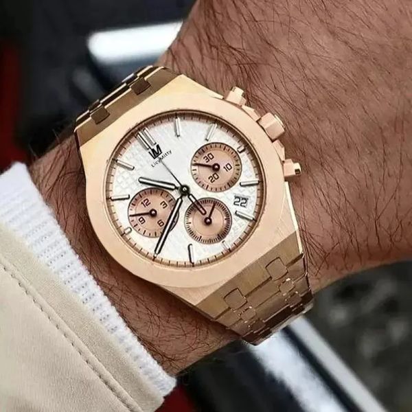 men watches 42mm multi-function dial manual scanning quartz movement chronograph satch stainless steel making fashion men's wristwatche, Slivery;golden
men watches 42mm multi-function dial manual scanning quartz movement chronograph satch stainless steel making fashion men's wristwatche, Slivery;golden