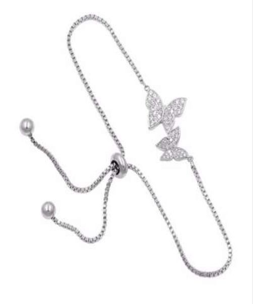 cubic zirconia crystal cz butterfly adjustable bracelet for women in silver color or rose gold color9832502, Black
cubic zirconia crystal cz butterfly adjustable bracelet for women in silver color or rose gold color9832502, Black