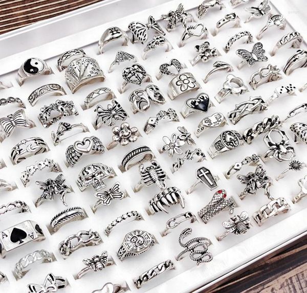 cluster rings 50100pcslot hip hop vintage for women whole punk heart flower skull butterfly tai chi finger ring jewelry part7416954, Golden;silver
cluster rings 50100pcslot hip hop vintage for women whole punk heart flower skull butterfly tai chi finger ring jewelry part7416954, Golden;silver