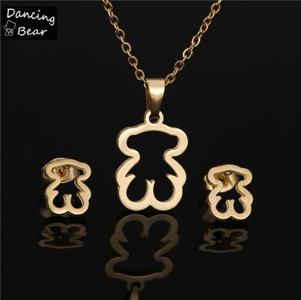 gold color stainless steel necklace earring jewelry sets bear cross clover necklace sets for women never faded color jewelry9985599, Silver
gold color stainless steel necklace earring jewelry sets bear cross clover necklace sets for women never faded color jewelry9985599, Silver