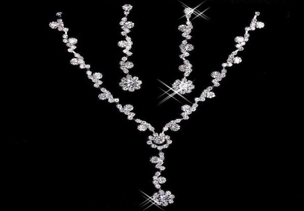 bridal charming alloy plated rhinestones crystal jewelry set necklace earrings for wedding bride bridesmaid prom party 1260275, White
bridal charming alloy plated rhinestones crystal jewelry set necklace earrings for wedding bride bridesmaid prom party 1260275, White