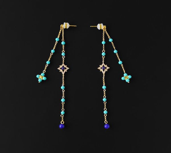 s925 sterling silver roman style simple turquoise tassel earrings chain dangle earrings fashion luxury brand monaco jewelry 2208168943340, Golden
s925 sterling silver roman style simple turquoise tassel earrings chain dangle earrings fashion luxury brand monaco jewelry 2208168943340, Golden