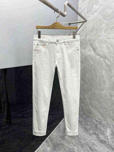 men's jeans designer brand fashion high-end white spring and summer embroidery small straight leg elastic pants 6o3n, Blue
men's jeans designer brand fashion high-end white spring and summer embroidery small straight leg elastic pants 6o3n, Blue