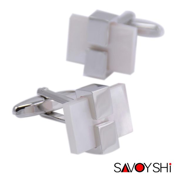 savoyshi luxury white shell cufflinks for mens shirt cuff brand square cufflinks wedding gift whole jewelry5620781, Silver
savoyshi luxury white shell cufflinks for mens shirt cuff brand square cufflinks wedding gift whole jewelry5620781, Silver