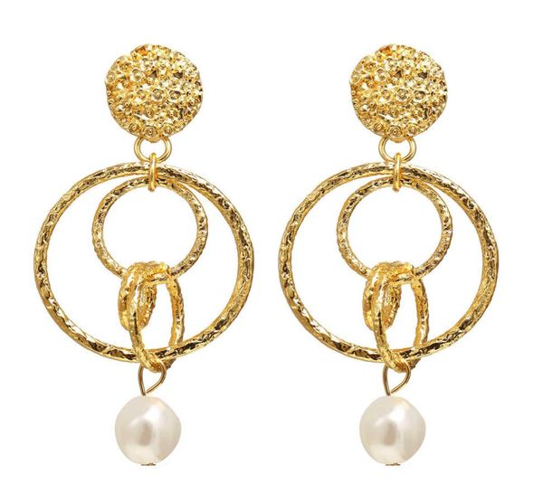 new arrival round fashion pearl pendant earring for women gold creative hoop earrings modern jewelry gifts9824733, Silver
new arrival round fashion pearl pendant earring for women gold creative hoop earrings modern jewelry gifts9824733, Silver