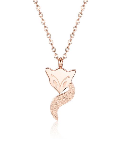 titanium steel frosted matt fox pendant clavicle chain choker necklace rose gold gift for women girls8614569, Silver
titanium steel frosted matt fox pendant clavicle chain choker necklace rose gold gift for women girls8614569, Silver