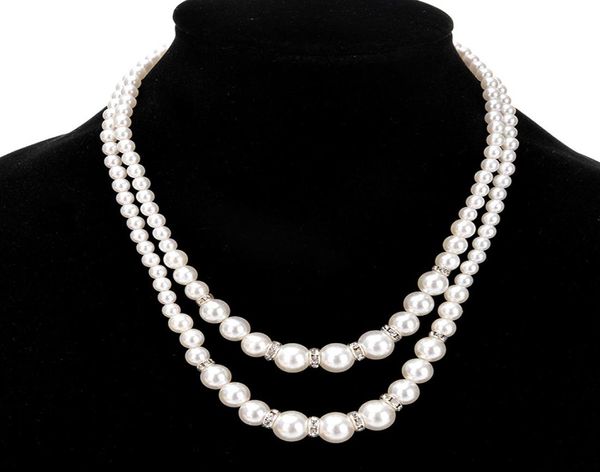 chic double layer fake pearl beads necklaces bride bridesmaids beaded chains necklace for women fashion wedding jewelr4024826, Silver
chic double layer fake pearl beads necklaces bride bridesmaids beaded chains necklace for women fashion wedding jewelr4024826, Silver