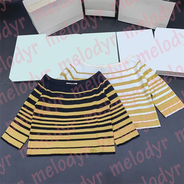 fashion slash neck knits womens stripe sweater summer breathable short tees pullovers, White;black
fashion slash neck knits womens stripe sweater summer breathable short tees pullovers, White;black