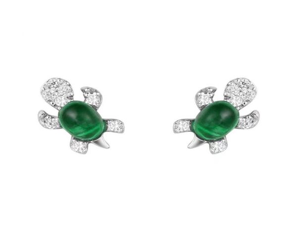 925 sterling silver chic retro turtle lovely emerald tortoise animal ear studs earrings women and girls gift8219828, Golden;silver
925 sterling silver chic retro turtle lovely emerald tortoise animal ear studs earrings women and girls gift8219828, Golden;silver