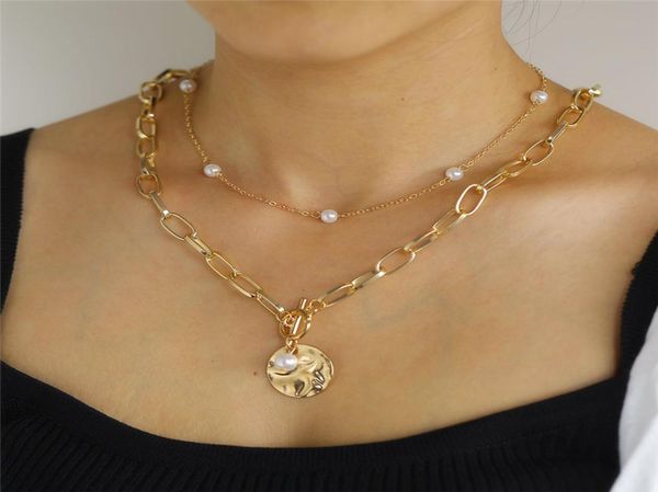 punk pearl coin lariat pendant necklace for women fashion imitation pearl choker necklac thick chain necklace wedding jewelry8233160, Silver
punk pearl coin lariat pendant necklace for women fashion imitation pearl choker necklac thick chain necklace wedding jewelry8233160, Silver