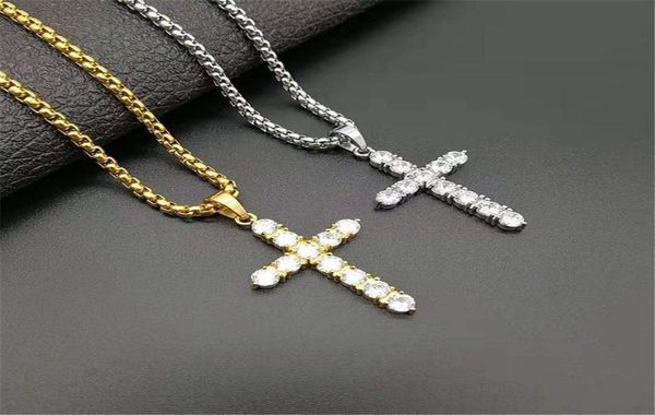 hip hop iced out cross pendant with stainless steel chain christian golden necklace for womenmen jewelry drop7011492, Silver
hip hop iced out cross pendant with stainless steel chain christian golden necklace for womenmen jewelry drop7011492, Silver