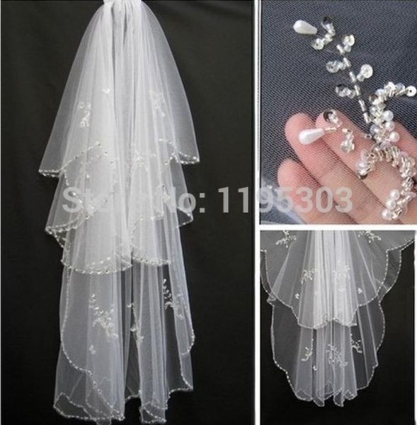 short wedding veils white ivory bridal veils with comb two layer with sequins beading bride hair accessory beaded edge bride v2840313, Black 
short wedding veils white ivory bridal veils with comb two layer with sequins beading bride hair accessory beaded edge bride v2840313, Black