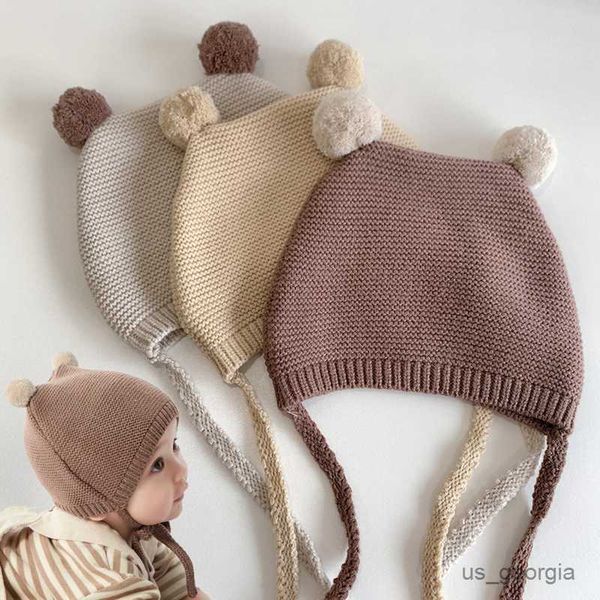 caps winter spring crochet baby hat soft pompom infant girls boys cap beanie solid color kids knitted warm ear protection bonnet hat r230627, Blue;gray
caps winter spring crochet baby hat soft pompom infant girls boys cap beanie solid color kids knitted warm ear protection bonnet hat r230627, Blue;gray