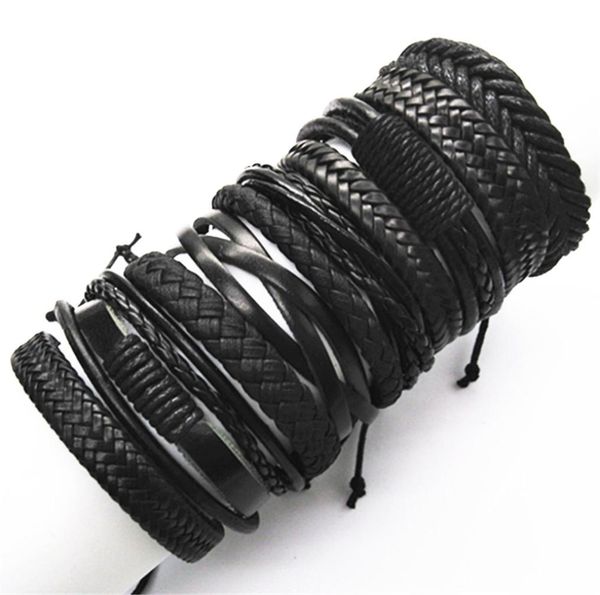 10pcsset black wrap woven new fashion handmade men bracelets male women leather bracelet men bangle whole jewelry gift5935100, Golden;silver
10pcsset black wrap woven new fashion handmade men bracelets male women leather bracelet men bangle whole jewelry gift5935100, Golden;silver