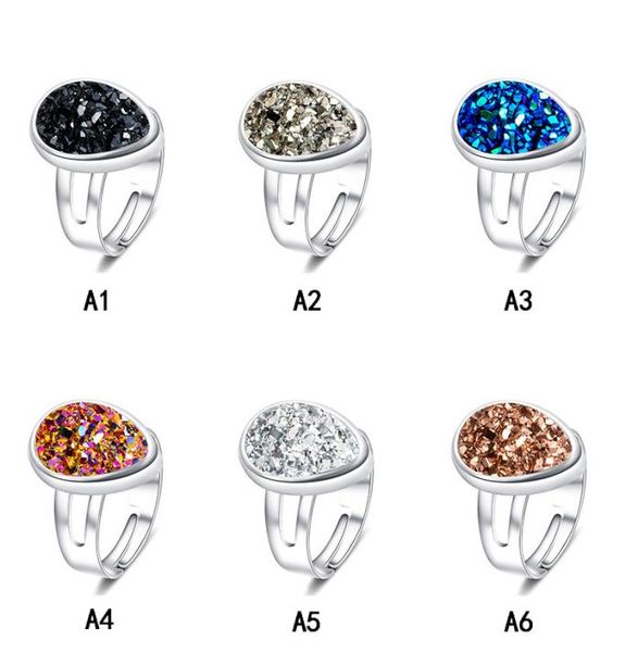 6 color luxury druzy rings water drop heart square shape healing natural drusy stone designer rings for women fashion jewelry gift9635356, Golden;silver
6 color luxury druzy rings water drop heart square shape healing natural drusy stone designer rings for women fashion jewelry gift9635356, Golden;silver