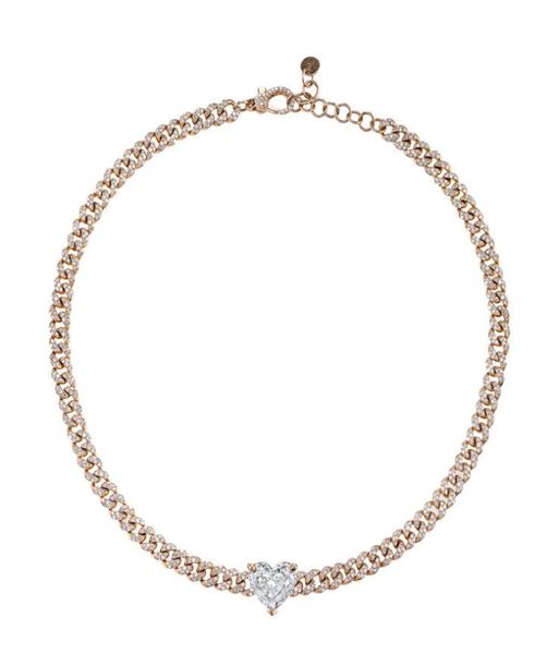 big heart cz stone paved choker necklace with cz paved cuban chain necklace for hip hop heavy wide chain necklace8680907, Silver
big heart cz stone paved choker necklace with cz paved cuban chain necklace for hip hop heavy wide chain necklace8680907, Silver
