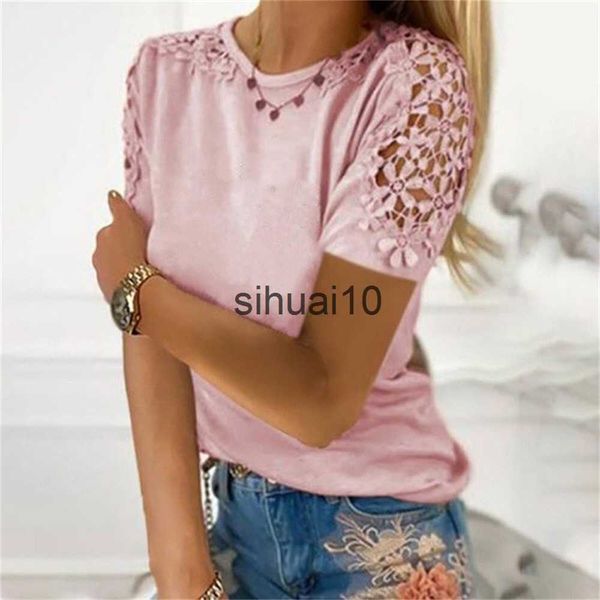 women's t-shirt new fashion 2022 summer casual women short sleeve lace patchwork blouse ladies oversize loose o-neck t shirt j230627, White
women's t-shirt new fashion 2022 summer casual women short sleeve lace patchwork blouse ladies oversize loose o-neck t shirt j230627, White