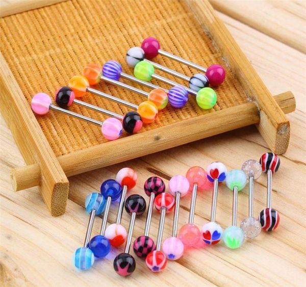 fashion mixed colors tongue rings bars barbell tongue piercing body jewelry tongue pin 1baglot t2c2378162189, Silver
fashion mixed colors tongue rings bars barbell tongue piercing body jewelry tongue pin 1baglot t2c2378162189, Silver