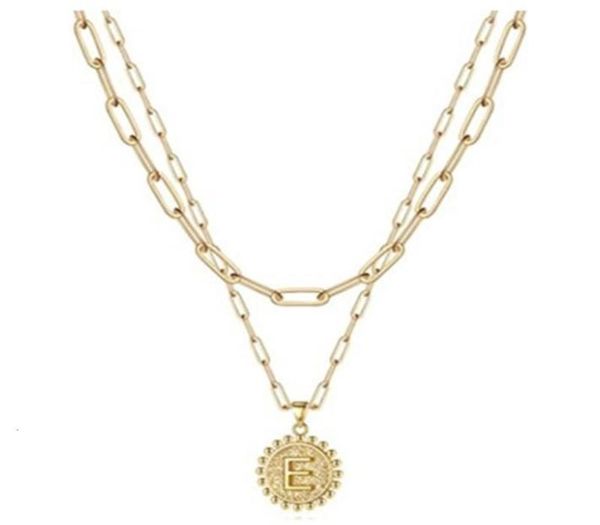 pendant exquisite simple paper clip chain necklace personalized coin 26 letter layered stainless steel necklace4314499, Silver
pendant exquisite simple paper clip chain necklace personalized coin 26 letter layered stainless steel necklace4314499, Silver