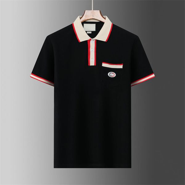 #2new designer men's t-shirts fashion casual high-grade 100% cotton breathable wrinkle resistant slim commercial clothing street lapel, White;black
#2new designer men's t-shirts fashion casual high-grade 100% cotton breathable wrinkle resistant slim commercial clothing street lapel, White;black