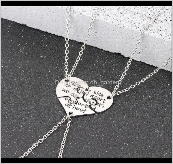 pendant pendants jewelry drop delivery 2021 3 piece broken friends necklaces carved by side or miles apart we are sisters connecte1584823, Silver
pendant pendants jewelry drop delivery 2021 3 piece broken friends necklaces carved by side or miles apart we are sisters connecte1584823, Silver