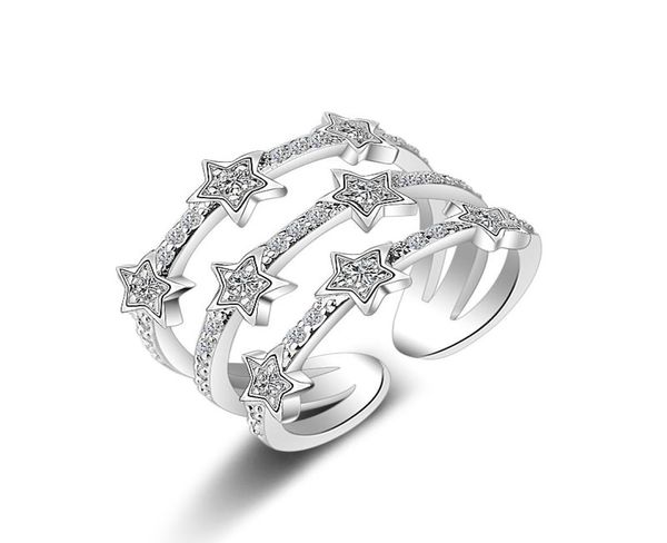 new exquisite cute retro threelayer star ring female open ring size adjustable diamond rose gold and 925 silver ring factory dire3054097, Slivery;golden
new exquisite cute retro threelayer star ring female open ring size adjustable diamond rose gold and 925 silver ring factory dire3054097, Slivery;golden