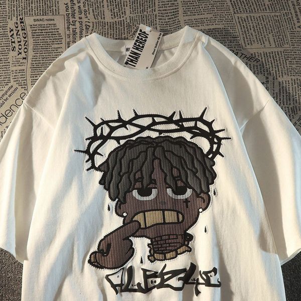 women's t-shirt american hip hop fashion harajuku portrait short sleeve t-shirt men summer ins loose cotton tshirt street retro half sl, White
women's t-shirt american hip hop fashion harajuku portrait short sleeve t-shirt men summer ins loose cotton tshirt street retro half sl, White