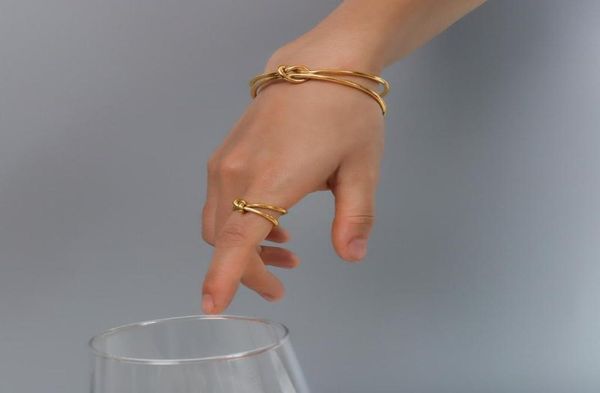 bangle k1european and american ins jewelry bracelet line doublelayer ed wire knotted open ring titanium steel2024085, Black
bangle k1european and american ins jewelry bracelet line doublelayer ed wire knotted open ring titanium steel2024085, Black