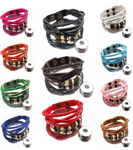 new arrival 304 really hand woven genuine leather fashion bracelet 18mm snap button charm bangle jewelry for women gift3820646, Golden;silver
new arrival 304 really hand woven genuine leather fashion bracelet 18mm snap button charm bangle jewelry for women gift3820646, Golden;silver