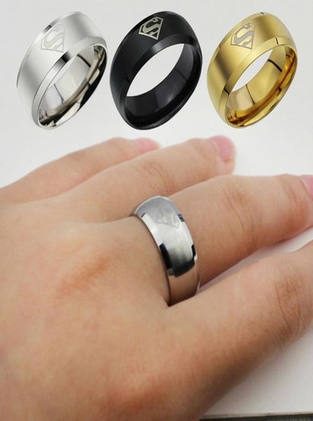 2019 fashion jewelry simple men ring superman logo finger rings 3 colors titanium steel ring 316 stainless steel ring4558564, Silver
2019 fashion jewelry simple men ring superman logo finger rings 3 colors titanium steel ring 316 stainless steel ring4558564, Silver