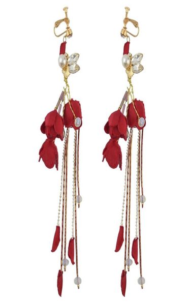 fashion tassels alloy red cloth flower crystal faux pearl statement drop dangle earrings clip women039s engagement gift3735117, Silver
fashion tassels alloy red cloth flower crystal faux pearl statement drop dangle earrings clip women039s engagement gift3735117, Silver