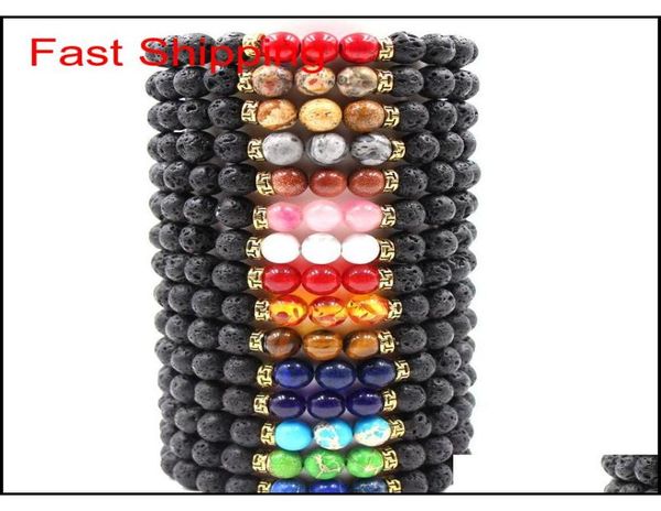 beaded strands lava rock bracelet chakra charm natural stone essential oil diffuser beads chain for women men fashion crafts jewel6367655, Black
beaded strands lava rock bracelet chakra charm natural stone essential oil diffuser beads chain for women men fashion crafts jewel6367655, Black