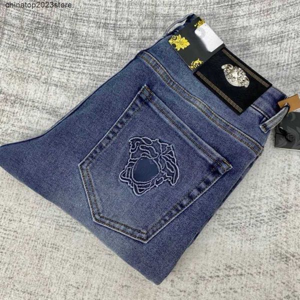 men's jeans designer high version vers designer men pants classic medusa embroidered casual mens trousers plus size fashion straight es, Blue
men's jeans designer high version vers designer men pants classic medusa embroidered casual mens trousers plus size fashion straight es, Blue