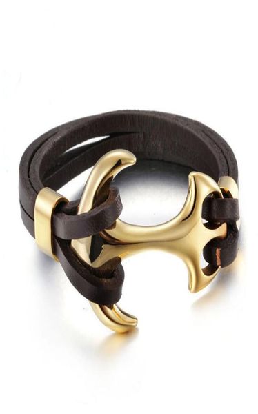 brown genuine leather anchor stainless steel bracelets bangles male punk jewelry 215m length mens bracelet6257673, Black
brown genuine leather anchor stainless steel bracelets bangles male punk jewelry 215m length mens bracelet6257673, Black