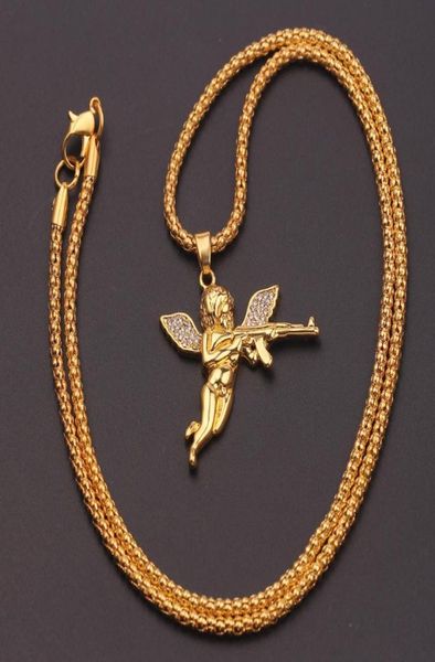 pendant necklaces fine angel cupid gun for women rhinestone chain necklace romantic lovers matching jewelry punk choker chains6749193, Silver
pendant necklaces fine angel cupid gun for women rhinestone chain necklace romantic lovers matching jewelry punk choker chains6749193, Silver