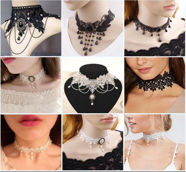 pearl black flower lace choker short necklace lolita gothic steampunk jewelry fashion necklaces for women 20197794792, Silver
pearl black flower lace choker short necklace lolita gothic steampunk jewelry fashion necklaces for women 20197794792, Silver