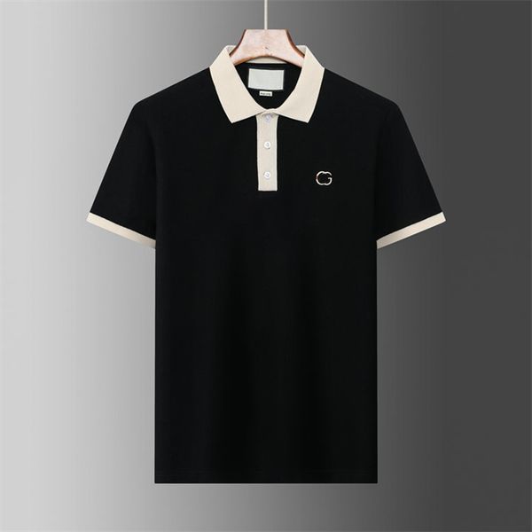 #2new designer men's t-shirts fashion casual high-grade 100% cotton breathable wrinkle resistant slim commercial clothing street lapel, White;black
#2new designer men's t-shirts fashion casual high-grade 100% cotton breathable wrinkle resistant slim commercial clothing street lapel, White;black