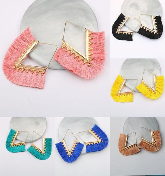 bohemian style tassels geometric alloy dangle earrings v shape tassel fringe charms eardrop earrings jewelry for women 18 colors6828135, Silver
bohemian style tassels geometric alloy dangle earrings v shape tassel fringe charms eardrop earrings jewelry for women 18 colors6828135, Silver