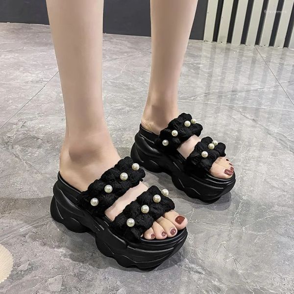 casual shoes sandals summer women slippers flip-flops ladies beach bling wedge heels woman high platform outside 9cm, Black
casual shoes sandals summer women slippers flip-flops ladies beach bling wedge heels woman high platform outside 9cm, Black
